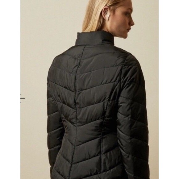 Ted Baker Coat Renika Short Quilted Jacket Packable Puffer Black NWT $195 Size 2 - Picture 3 of 13